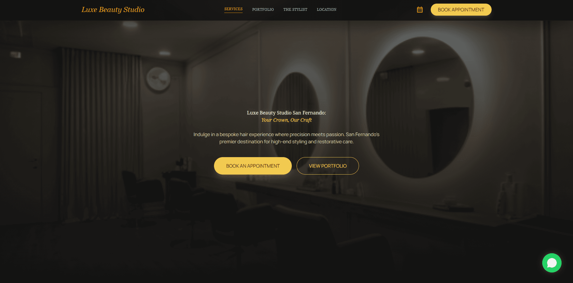 Luxe Beauty Studio website